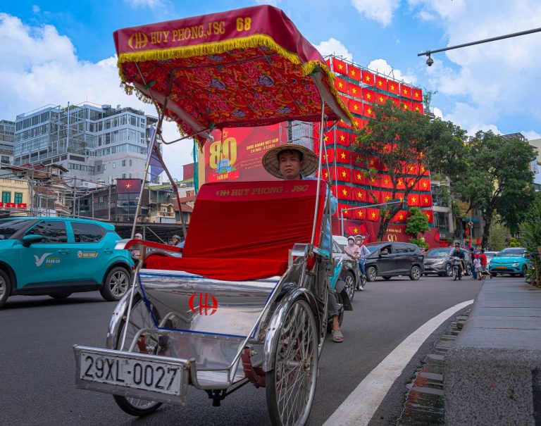 Cyclo in a Hanoi street